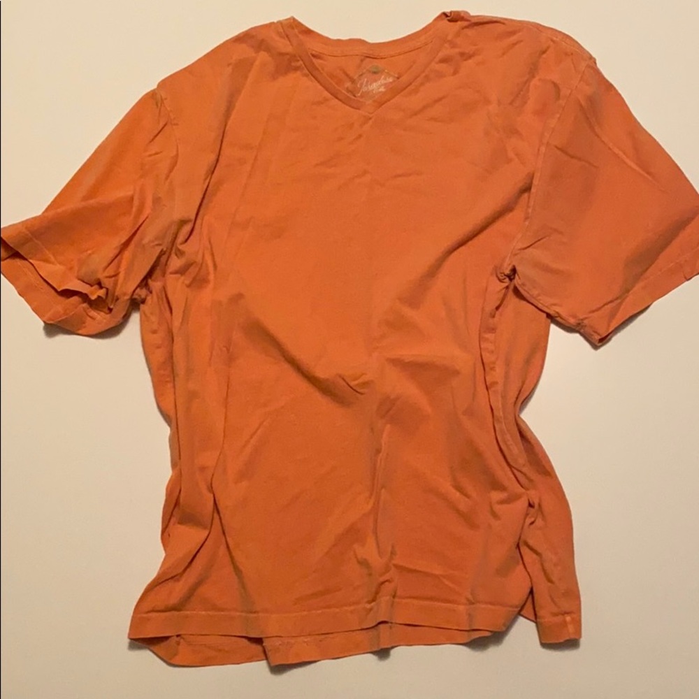 SS V Neck Tee Shirt XXL Peach GUC